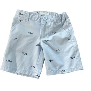 Cat & Jack boys size 4 lightweight blue shark adjustable shorts